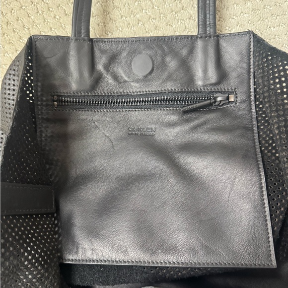 Osklen Black Perforated Leather Slouchy Tote Shoulder Bag - Picture 8 of 16